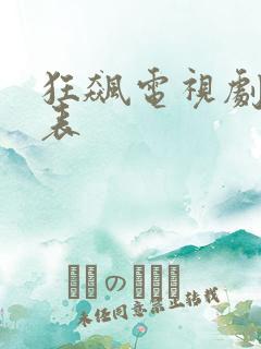 狂飙电视剧演员表