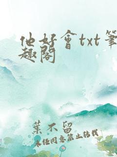 他好会txt笔趣阁