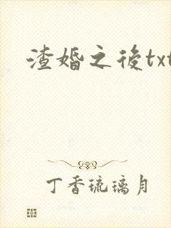 渣婚之后txt