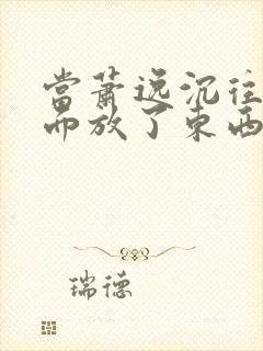 当萧逸沉往你里面放了东西小玩具