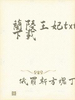 兰陵王妃txt下载
