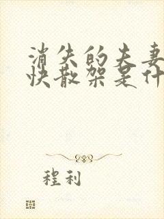 消失的夫妻女主快散架是什么意思