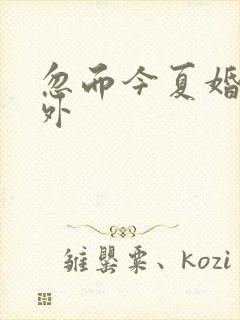 忽而今夏婚后番外