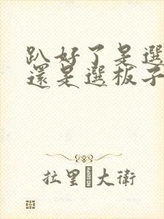 趴好了是选皮带还是选板子