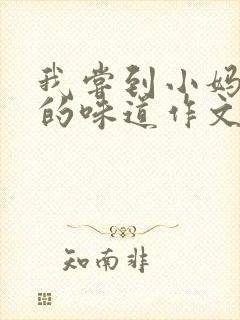 我尝到小妈苏蕊的味道作文谁写的