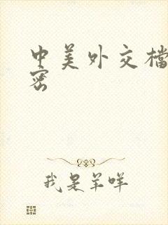 中美外交档案解密