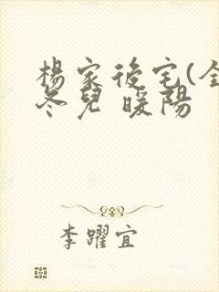 杨家后宅(全)冬儿 暖阳