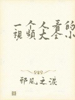 一个人看的免费视频大全小说