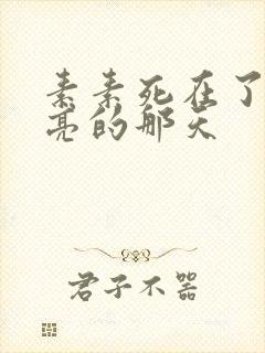 素素死在了最漂亮的那天