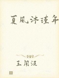 夏风沐瑾年