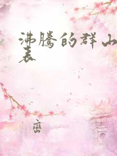 沸腾的群山演员表