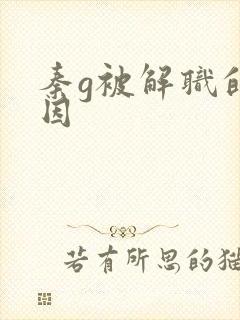 秦g被解职的原因