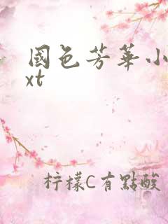 国色芳华小说txt