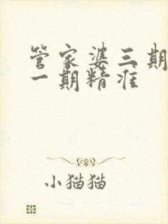 管家婆三期必开一期精准