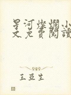 星河灿烂小说全文免费阅读