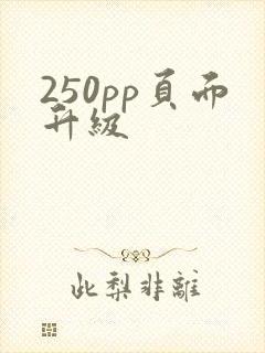 250pp页面升级