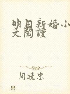 明日新婚小说全文阅读