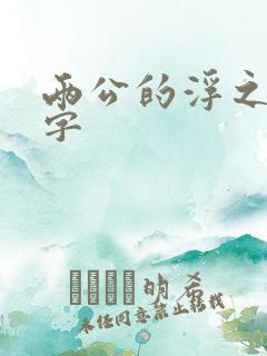 两公的浮之手中字