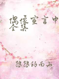 偶像宣言中文版全集