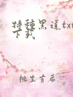 特种黑道txt下载