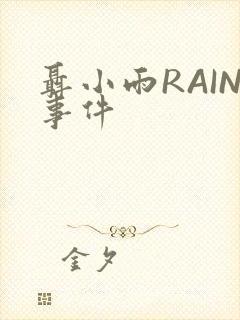 聂小雨RAIN事件