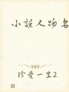 小说人物名