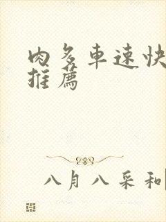 肉多车速快的书推荐