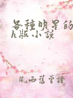 各种明星的综艺h版小说