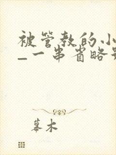 被管教的小美人_一串省略号_