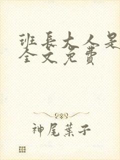 班长大人是S货全文免费