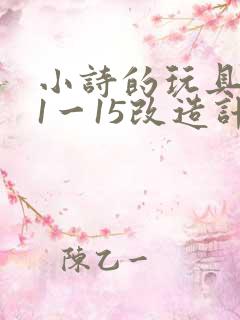 小诗的玩具日记1一15改造计划