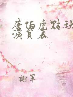 唐伯虎点秋香2演员表