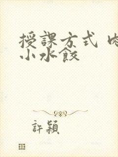 授课方式 肉馅小水饺