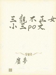三观不正女主是小三po文