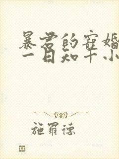 暴君的宠婚日常一日知千小说免费