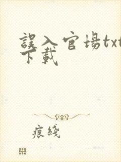 误入官场txt下载