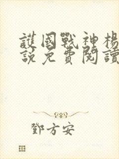 护国战神杨风小说免费阅读