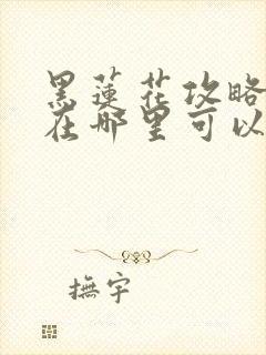 黑莲花攻略手册在哪里可以免费阅读