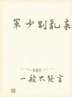 军少别乱来