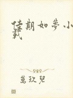 佳期如梦小说下载