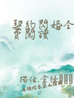 契约闪婚全文免费阅读