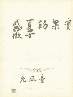 盛夏的果实 小薇子