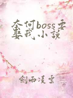 奈何boss要娶我小说