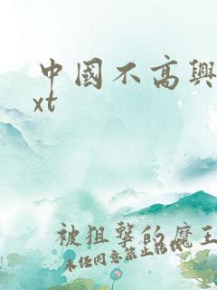 中国不高兴 txt