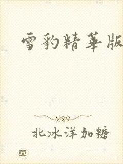 雪豹精华版全集