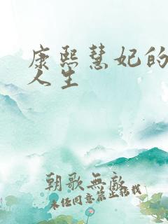 康熙慧妃的躺赢人生