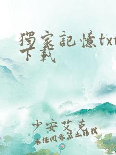 独家记忆txt下载