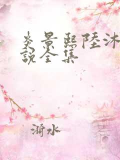 炎景熙陆沐擎小说全集