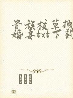 贵族校草拽拽未婚妻txt下载