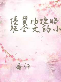 优质rb攻略系统全文的小说